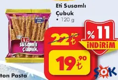 ETİ SUSAMLI ÇUBUK KRAKER 120 G fiyat ve kampanya bilgisi